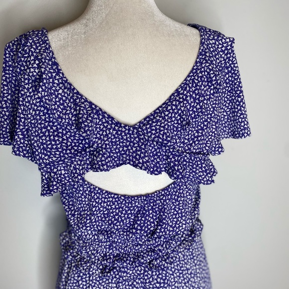 Anthropologie Maeve Ruffled Printed Dress Bohemian - Picture 2 of 8